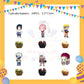 ParteeTime Kids Naruto Theme Decorations Birthday Party Supplies Banners Backdrop Set Hiasan Hari Jadi Kanak-Kanak