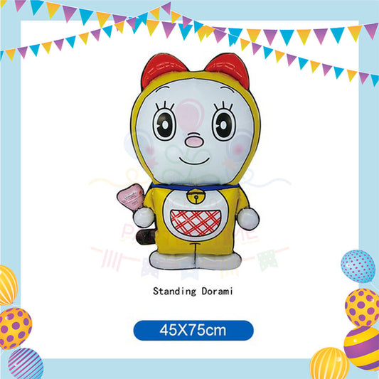 ParteeTime Kids Happy Birthday Children Cartoon Doraemon 3D Foil Aluminium Themed Foil Balloon Birthday Party Decoration