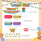 ParteeTime Kids Birthday Party Celebration Decoration Set Pop it 4 in 1 Majlis Sambutan Hiasan Hari Jadi Kanak-Kanak