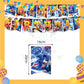 ParteeTime Kids Sonic Theme Decorations Kids Birthday Party Balloon Banners Hang Swirls Backdrop Tablecloth Cake Topper