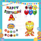 ParteeTime Kids Birthday Party Celebration Decoration Set Superhero 4 in 1 Hiasan Majlis Sambutan Hari Jadi Kanak-Kanak