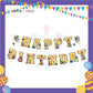 ParteeTime Kids Toys Story Birthday Theme Decorations Kids Birthday Balloon Banner Hang Swirl Backdrop Tablecloth