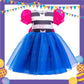 ParteeTime Kids Gabby’s Dollhouse Leader Costumes Fluffy Puff Sleeve Mesh Tulle Dress Cosplay Pakaian Baju Kembang Kanak