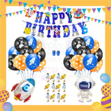 ParteeTime Kid Birthday Party Celebration Decoration Set Astronaut 4 in 1 Hiasan Majlis Sambutan Hari Jadi Kanak-Kanak