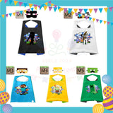 ParteeTime Kids Mask and Cape Children Game Steve Creeper Capes Birthday Party Dress Up Cosplay Costume