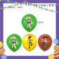 ParteeTime Kids Toys Story Birthday Theme Decorations Kids Birthday Balloon Banner Hang Swirl Backdrop Tablecloth