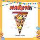 ParteeTime Kids Naruto Theme Decorations Birthday Party Supplies Banners Backdrop Set Hiasan Hari Jadi Kanak-Kanak