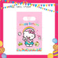 ParteeTime Kids Hello Kitty Birthday Theme Decorations Kids Birthday Balloon Banner Hang Swirl Backdrop Tablecloth