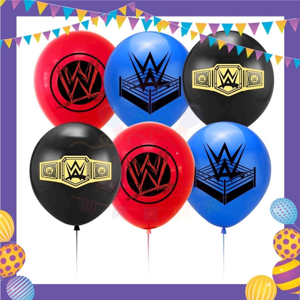 ParteeTime Kids Birthday Party Celebration Decoration Set WWE 4 in 1 Majlis Sambutan Hiasan Hari Jadi Kanak-Kanak