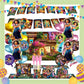 ParteeTime Encanto Birthday Theme Decorations Kids Birthday Balloon Banner Hang Swirl Backdrop Tablecloth Cake Topper