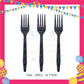 ParteeTime Black Pink Birthday Theme Decorations Kids Birthday Balloon Banner Hang Swirl Backdrop Tablecloth Cake Topper