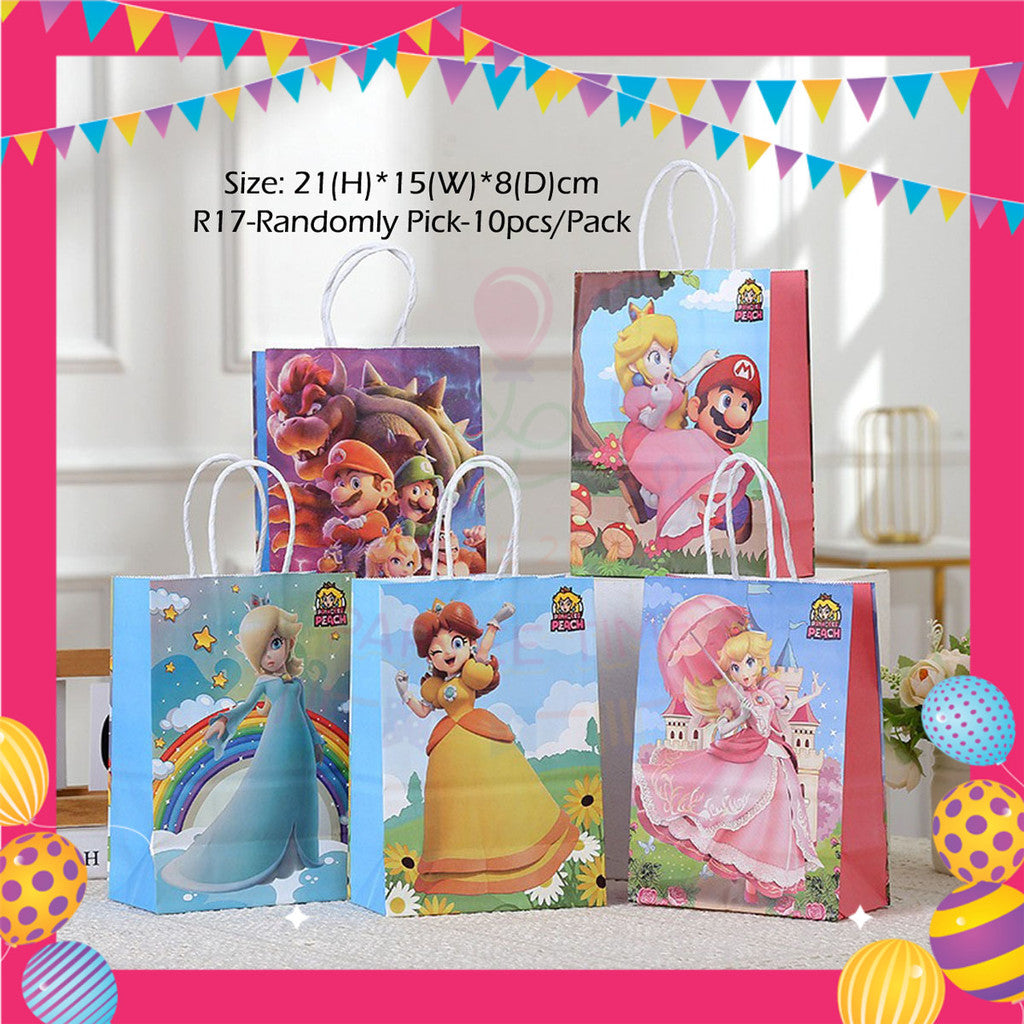 ParteeTime Kids Princess Peach Birthday Theme Decorations Kids Birthday Balloon Banner Hang Swirl Backdrop Tablecloth