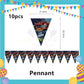 ParteeTime Kids Blaze Birthday Theme Decorations Kids Birthday Balloon Banner Hang Swirl Backdrop Tablecloth Cake Topper