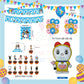 ParteeTime Kids Birthday Party Celebration Decoration Set Doraemon 4 in 1 Hiasan Majlis Sambutan Hari Jadi Kanak-Kanak