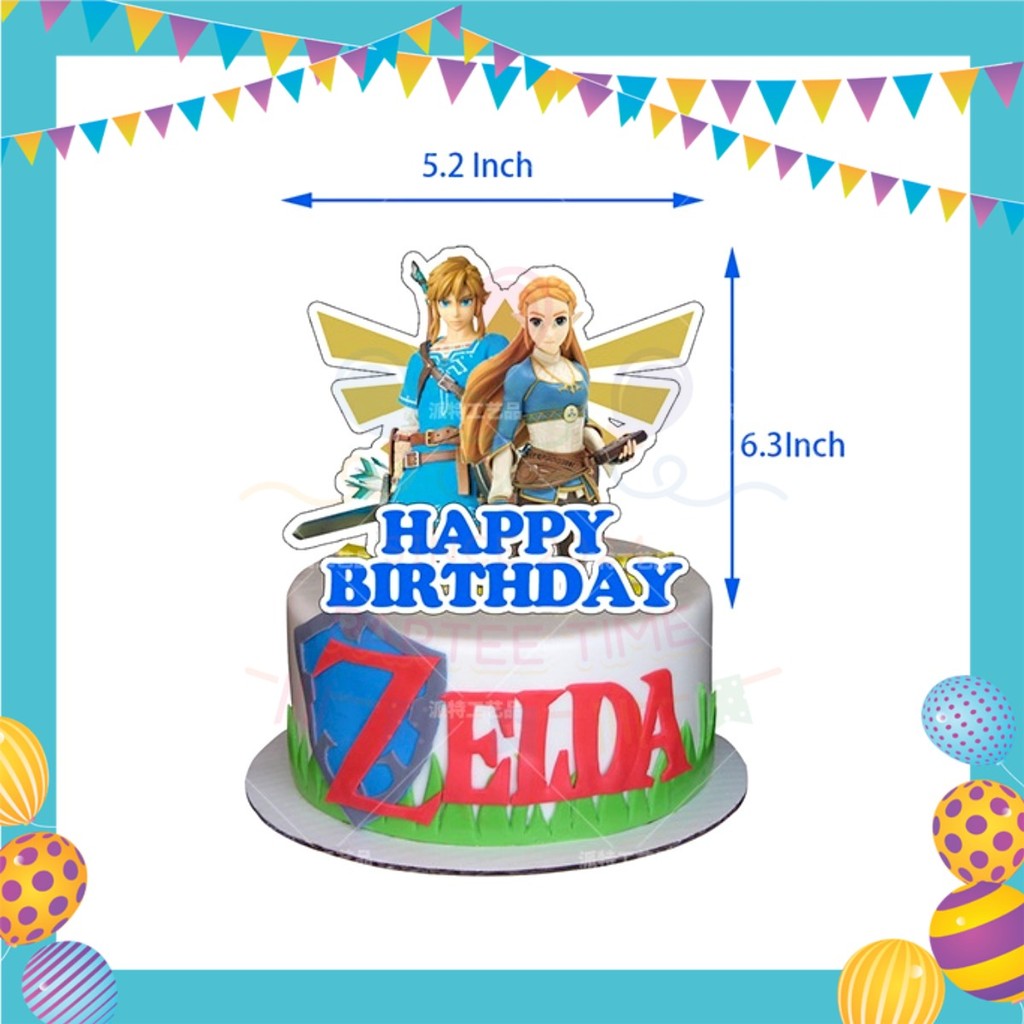 ParteeTime Kids Birthday Celebration Set The Legend of Zelda 4 in 1 Majlis Sambutan Hiasan Hari Jadi Kanak-Kanak