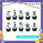 ParteeTime Kids Toys Story Birthday Theme Decorations Kids Birthday Balloon Banner Hang Swirl Backdrop Tablecloth