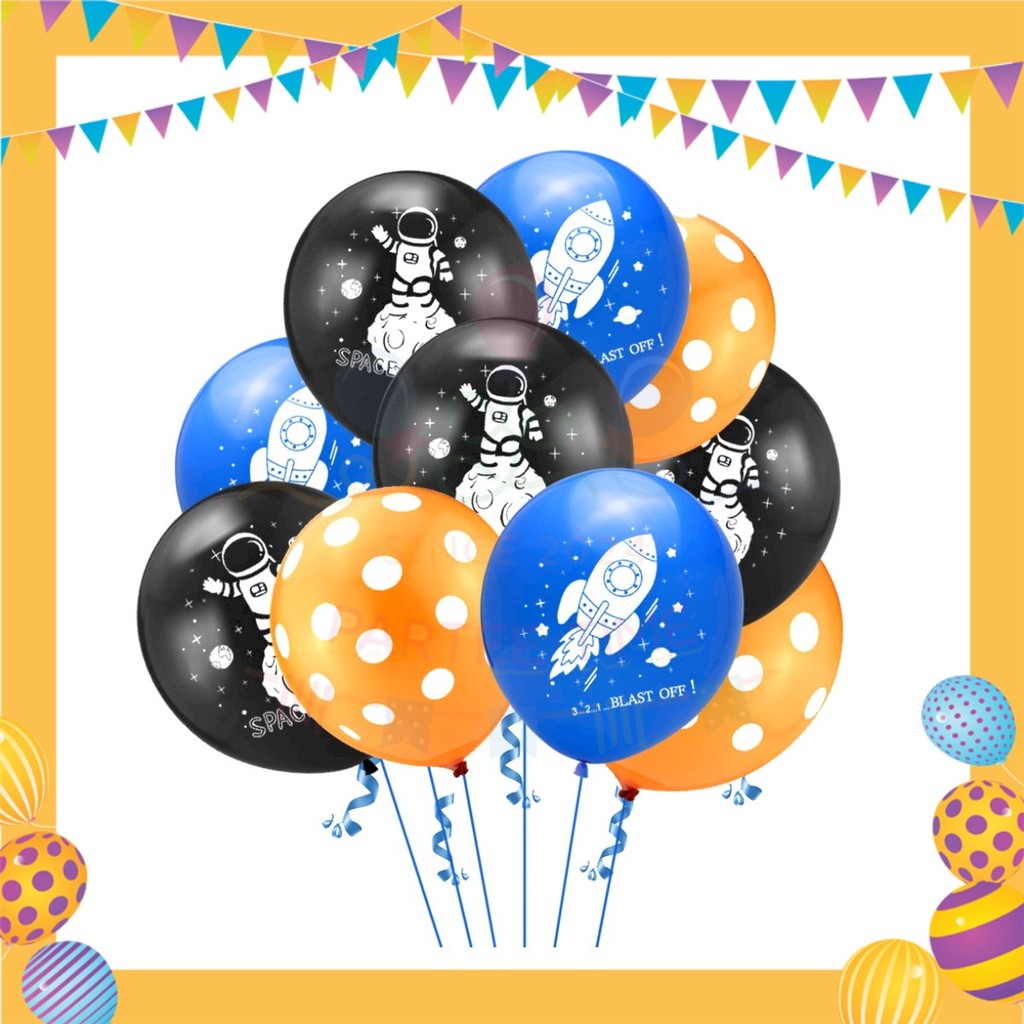 ParteeTime Kid Birthday Party Celebration Decoration Set Astronaut 4 in 1 Hiasan Majlis Sambutan Hari Jadi Kanak-Kanak