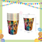 ParteeTime Encanto Birthday Theme Decorations Kids Birthday Balloon Banner Hang Swirl Backdrop Tablecloth Cake Topper