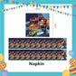 ParteeTime Kids Blaze Birthday Theme Decorations Kids Birthday Balloon Banner Hang Swirl Backdrop Tablecloth Cake Topper