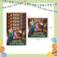 ParteeTime Encanto Birthday Theme Decorations Kids Birthday Balloon Banner Hang Swirl Backdrop Tablecloth Cake Topper
