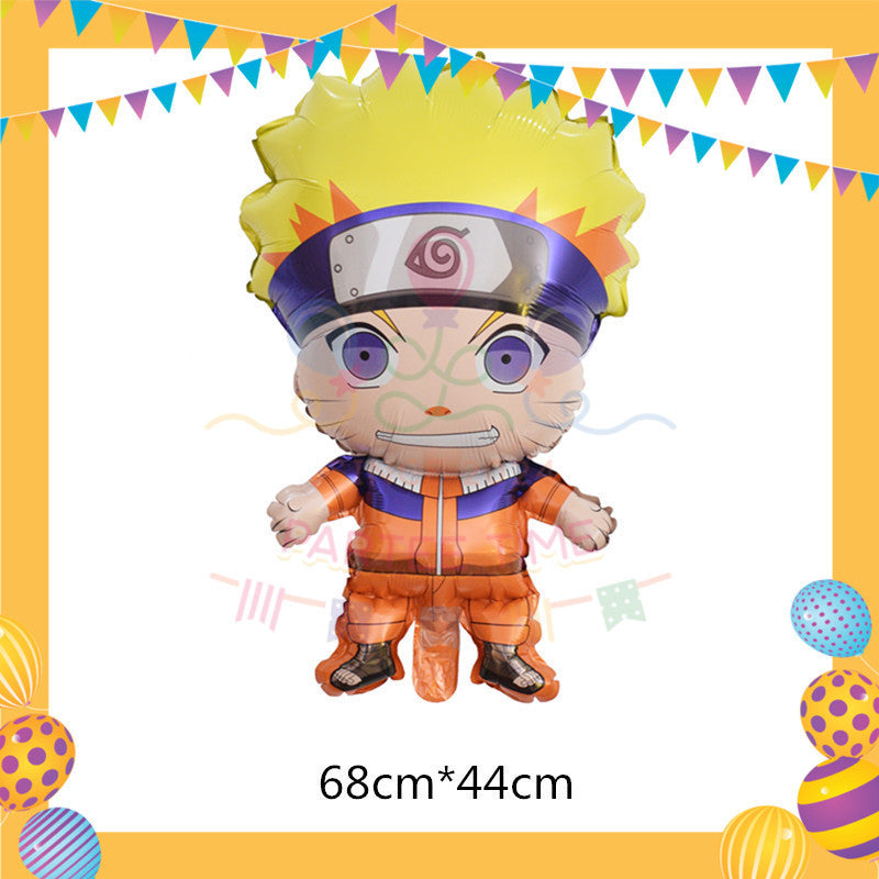 ParteeTime Kids Naruto Theme Decorations Birthday Party Supplies Banners Backdrop Set Hiasan Hari Jadi Kanak-Kanak