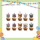 ParteeTime Cat Party Birthday Theme Decorations Kids Birthday Balloon Banner Hang Swirl Backdrop Tablecloth Cake Topper
