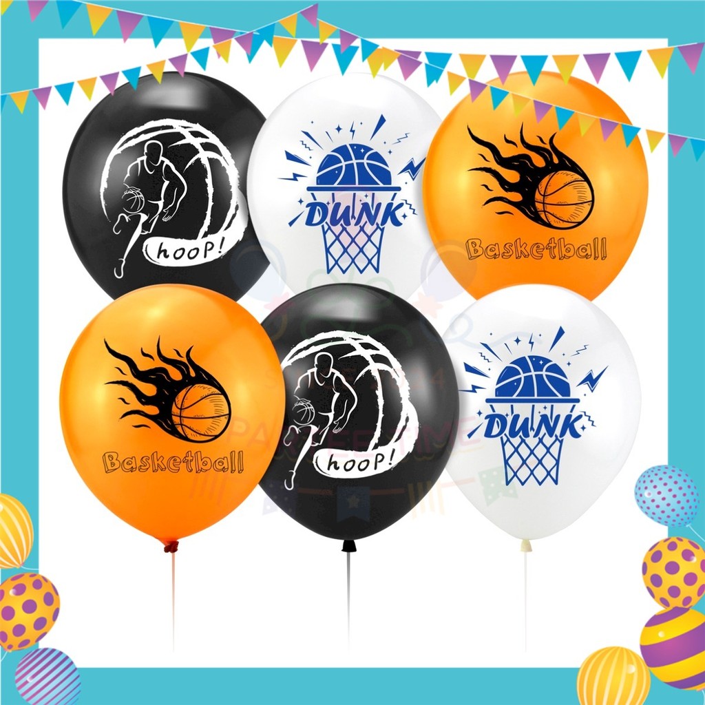 ParteeTime Kids Birthday Party Celebration Decoration Set Basketball 4 in 1 Majlis Sambutan Hiasan Hari Jadi Kanak-Kanak