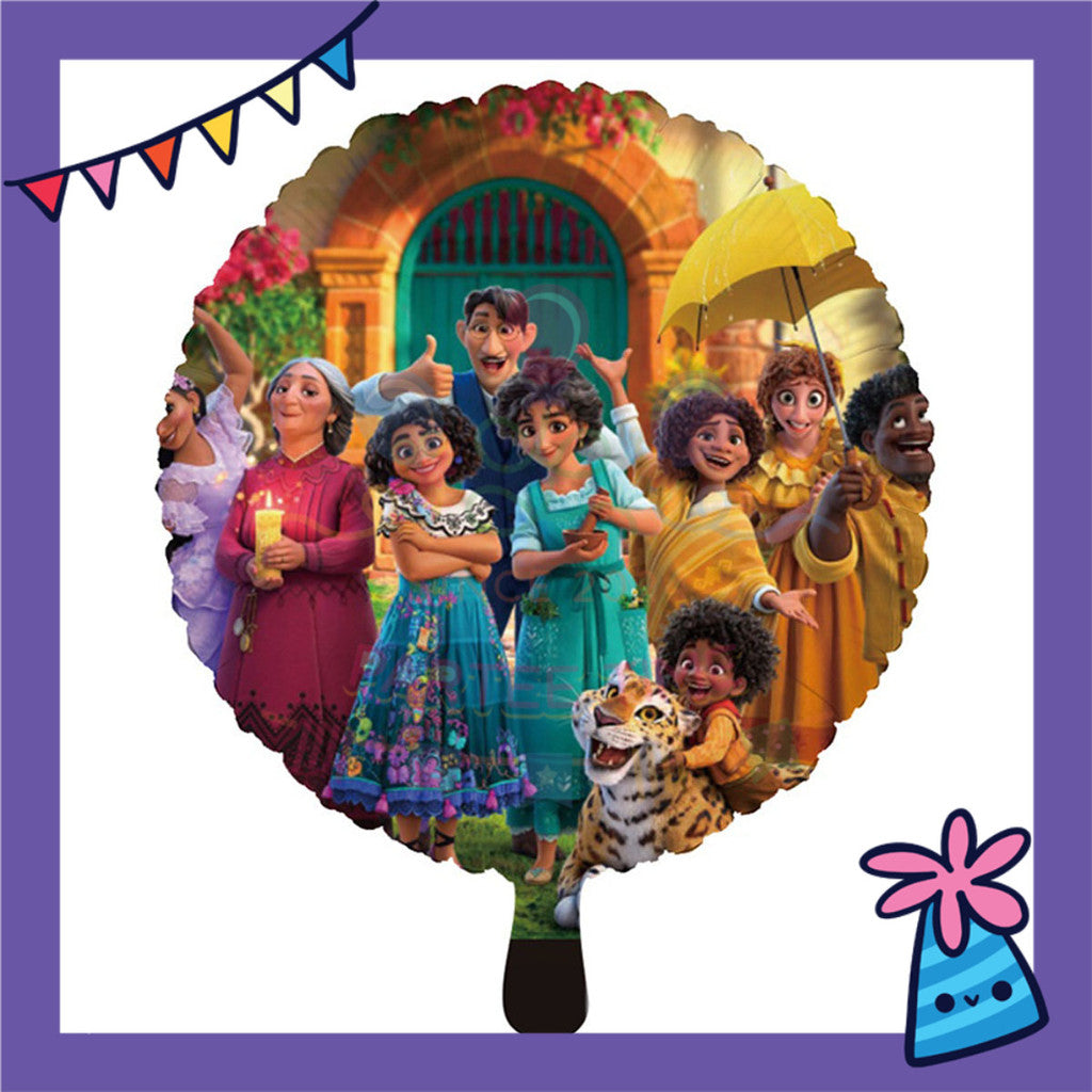 ParteeTime Encanto Birthday Theme Decorations Kids Birthday Balloon Banner Hang Swirl Backdrop Tablecloth Cake Topper