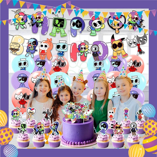 ParteeTime Kids Birthday Party Celebration Decoration Set Dandy's World 4 in 1 Sambutan Hiasan Hari Jadi Kanak-Kanak