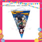 ParteeTime Kids Demon Slayer Theme Decorations Birthday Party Supplies Banners Backdrop Set Hiasan Hari Jadi Kanak-Kanak