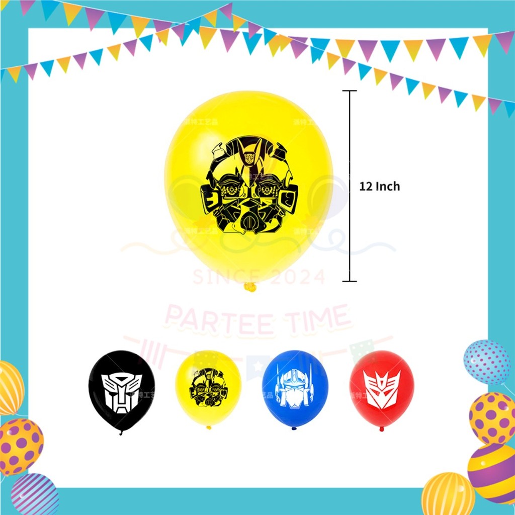 ParteeTime Kid Birthday Party Celebration Decoration Set Transformer 4 in 1 Hiasan Majlis Sambutan Hari Jadi Kanak-Kanak