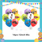 ParteeTime Kids Blaze Birthday Theme Decorations Kids Birthday Balloon Banner Hang Swirl Backdrop Tablecloth Cake Topper