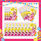 ParteeTime Kids Princess Peach Birthday Theme Decorations Kids Birthday Balloon Banner Hang Swirl Backdrop Tablecloth