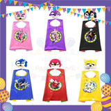 ParteeTime Kids Mask and Cape Children Sonic The Hedgehog Capes Birthday Party Dress Up Cosplay Costume