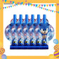 ParteeTime Kids Sonic Theme Decorations Kids Birthday Party Balloon Banners Hang Swirls Backdrop Tablecloth Cake Topper