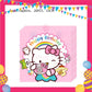 ParteeTime Kids Hello Kitty Birthday Theme Decorations Kids Birthday Balloon Banner Hang Swirl Backdrop Tablecloth
