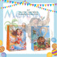 ParteeTime Kids Princess Moana Birthday Theme Decorations Kids Birthday Balloon Banner Hang Swirl Backdrop Tablecloth