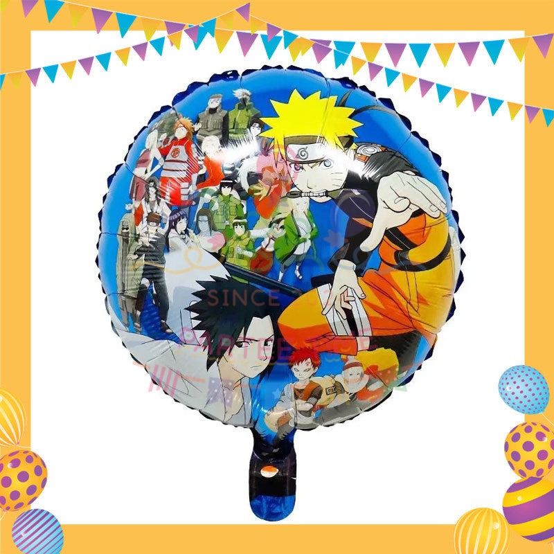 ParteeTime Kids Naruto Theme Decorations Birthday Party Supplies Banners Backdrop Set Hiasan Hari Jadi Kanak-Kanak