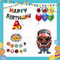 ParteeTime Kids Birthday Party Celebration Decoration Set Superhero 4 in 1 Hiasan Majlis Sambutan Hari Jadi Kanak-Kanak