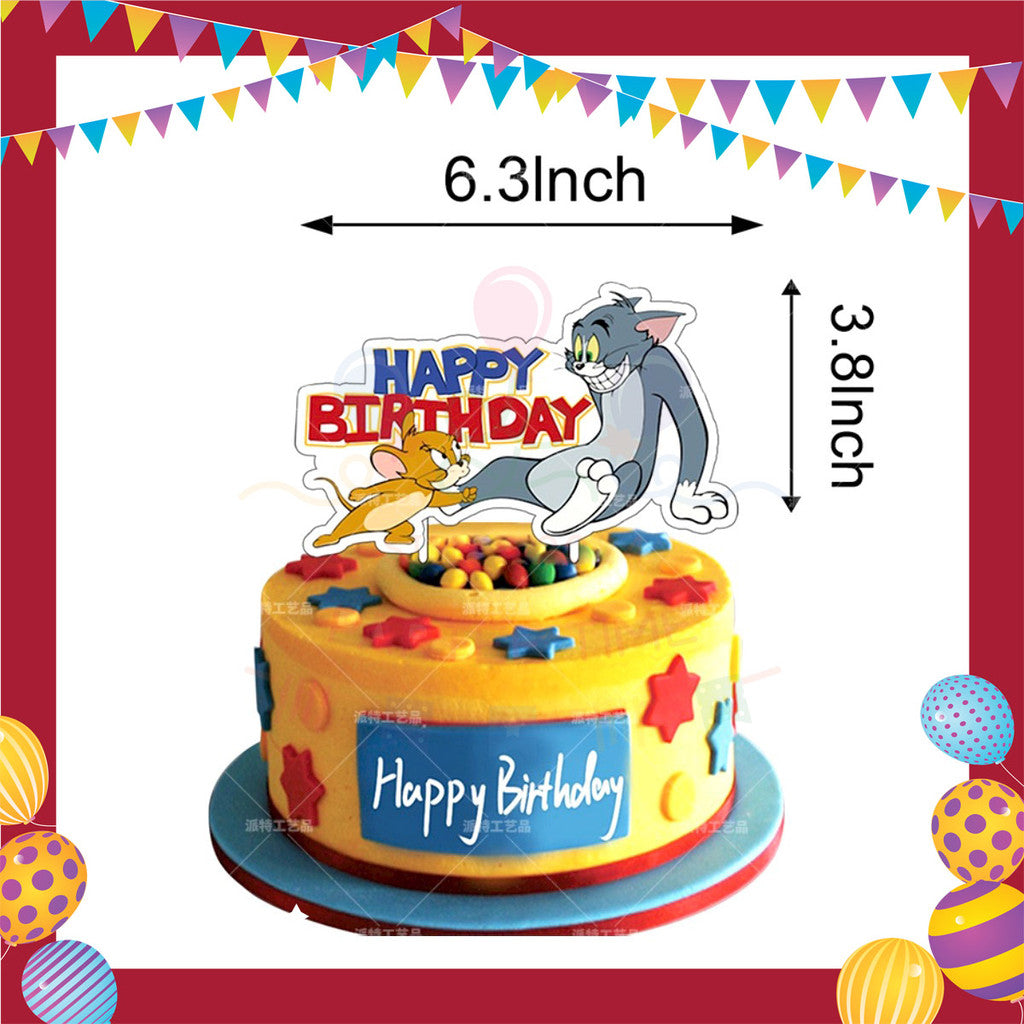 ParteeTime Kids Birthday Party Celebration Decoration Set Tom Jerry 4 in 1 Majlis Sambutan Hiasan Hari Jadi Kanak-Kanak
