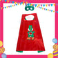 ParteeTime Kids Mask and Cape Children Super Mario Capes Birthday Party Dress Up Cosplay Costume