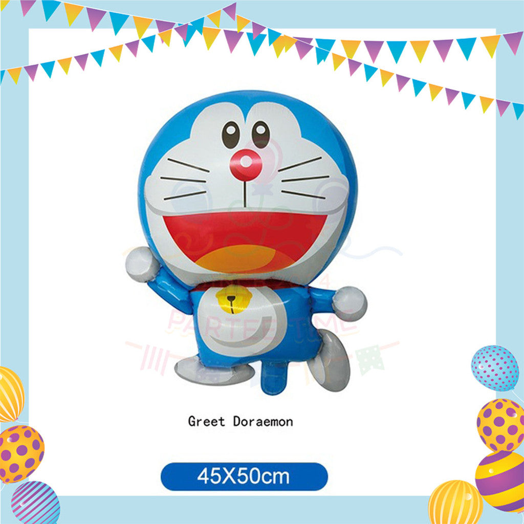 ParteeTime Kids Happy Birthday Children Cartoon Doraemon 3D Foil Aluminium Themed Foil Balloon Birthday Party Decoration