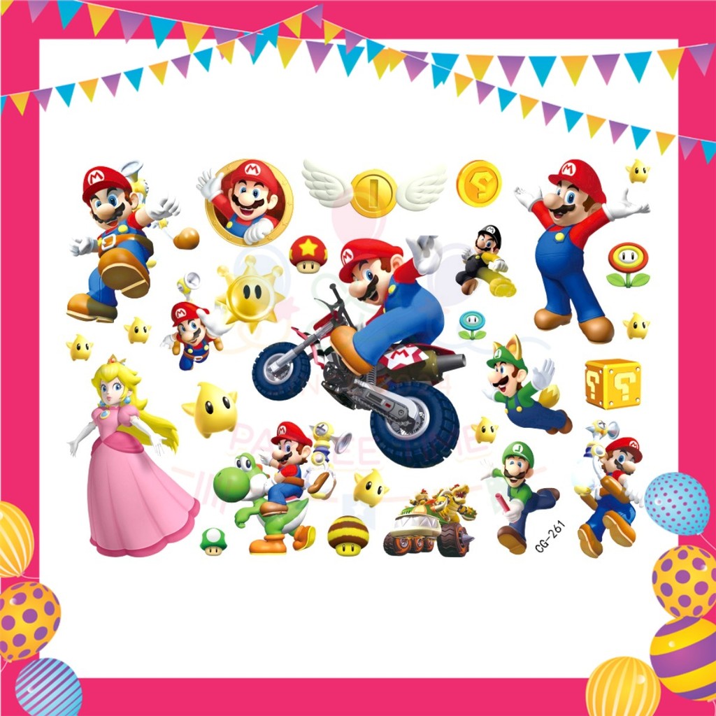 ParteeTime Kids Princess Peach Birthday Theme Decorations Kids Birthday Balloon Banner Hang Swirl Backdrop Tablecloth
