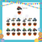ParteeTime Kids Blaze Birthday Theme Decorations Kids Birthday Balloon Banner Hang Swirl Backdrop Tablecloth Cake Topper
