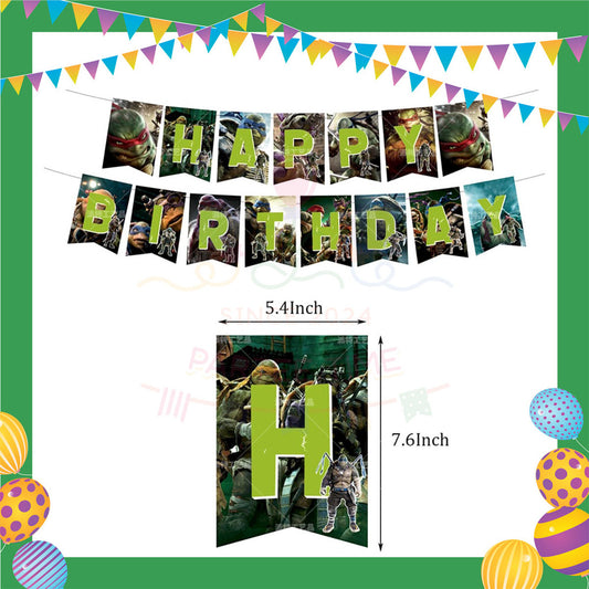 ParteeTime Kids Birthday Party Celebration Decoration Ninja Turtle 4 in 1 Hiasan Majlis Sambutan Hari Jadi Kanak-Kanak