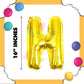 ParteeTime Happy Birthday Foil Balloon Set Various Colors 13 Alphabets 16 Inches Belon 16 Inches 13 Huruf Foil