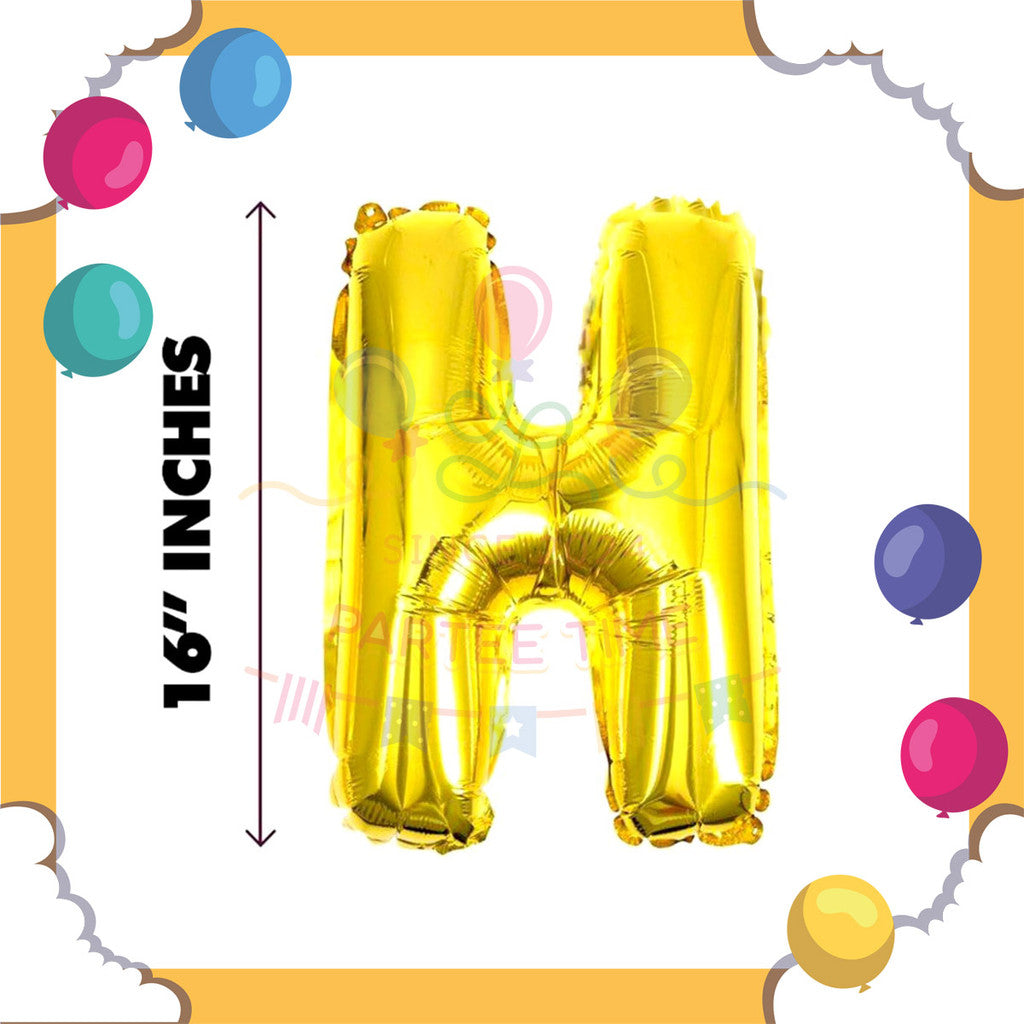 ParteeTime Happy Birthday Foil Balloon Set Various Colors 13 Alphabets 16 Inches Belon 16 Inches 13 Huruf Foil