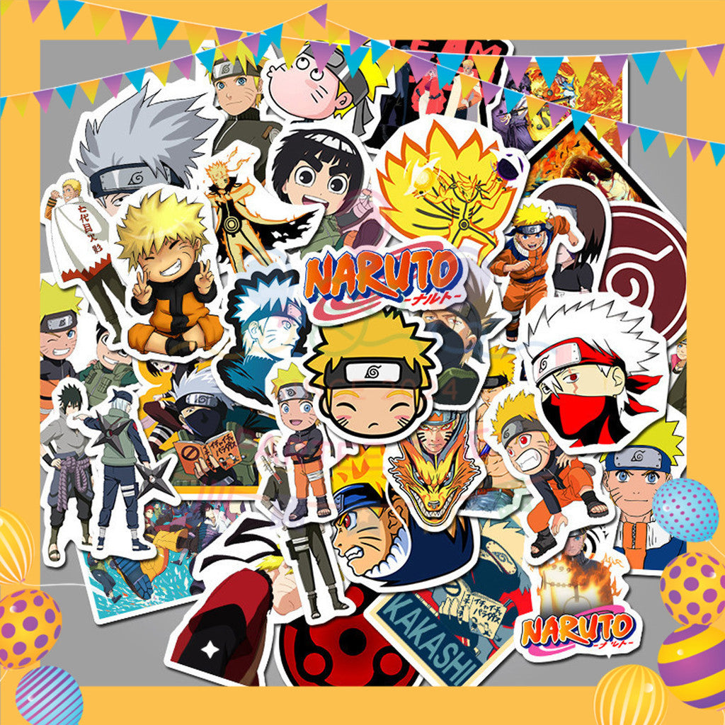 ParteeTime Kids Naruto Theme Decorations Birthday Party Supplies Banners Backdrop Set Hiasan Hari Jadi Kanak-Kanak