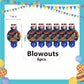 ParteeTime Kids Blaze Birthday Theme Decorations Kids Birthday Balloon Banner Hang Swirl Backdrop Tablecloth Cake Topper