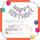ParteeTime Happy Birthday Foil Balloon Set Various Colors 13 Alphabets 16 Inches Belon 16 Inches 13 Huruf Foil